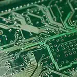 A PCB with vias